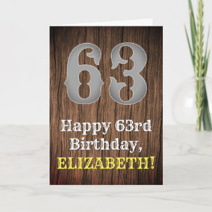 63ste verjaardag: Country Western geïnspireerd uit Kaart