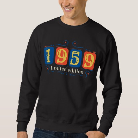 63ste Verjaardag Dames Mannen 63 Jaar 1959 3 Trui (Voorkant)