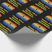 63ste verjaardag: Leuke, kleurrijke regenboog geïn Cadeaupapier (Hoek)