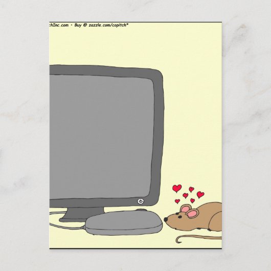 640 cartoon van muizenliefde briefkaart (Voorkant)