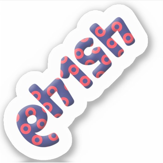 64154 Aantal Phish Sticker (Voorkant)