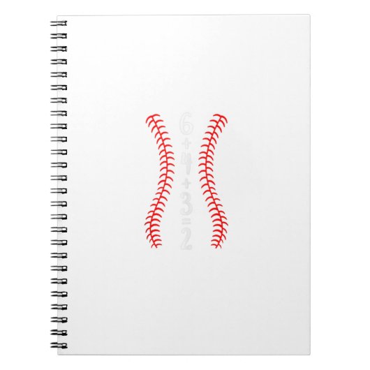 6432 Baseball Math Mom Dad Gift Funny 6432 Double Notitieboek (Voorkant)