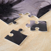 6439-Red Rose met Masquerade Mask Legpuzzel (Zijkant)