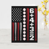 643 Sell Math Player Pitcher Boys Funny American F Kaart (Gele Bloem)