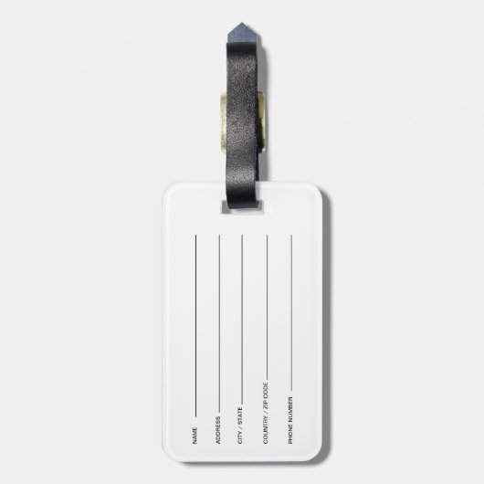 6453 ALUMNI-Bagagelabel Bagagelabel (Achterkant verticaal)