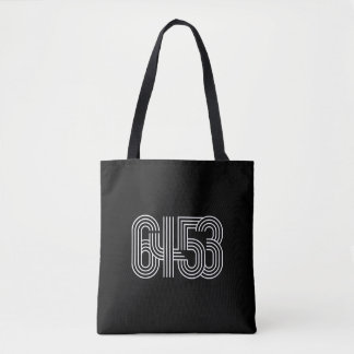 6453 Zwarte en Witte Tote Tas