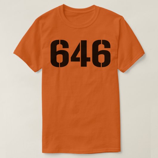 646 Zwarte tekst T-shirt (Design voorkant)