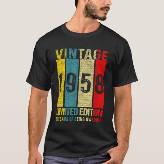 64  1958 64 jaar oud t-shirt (Voorkant)
