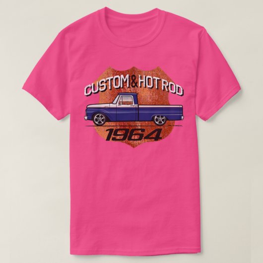 64 Aangepast blauw en wit T-shirt (Design voorkant)