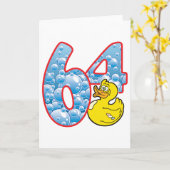 64 Age Duck Kaart (Gele Bloem)