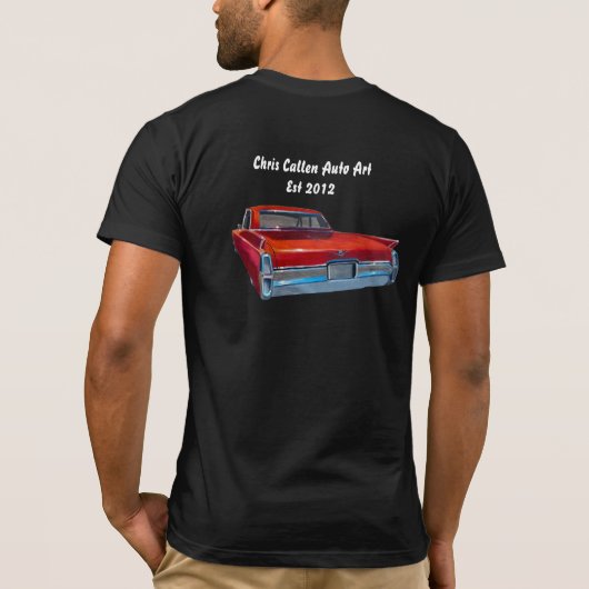 ’64 Cadillac Klassieke Auto Kunst T-shirt (Achterkant)