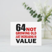64 Een verjaardag die alleen maar groeit Briefkaart (Staand voorkant)