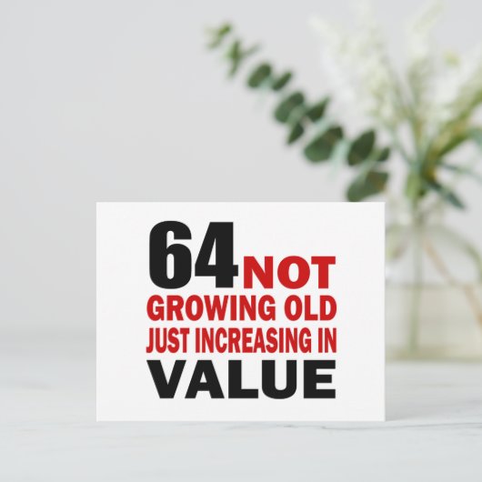 64 Een verjaardag die alleen maar groeit Briefkaart (Staand voorkant)