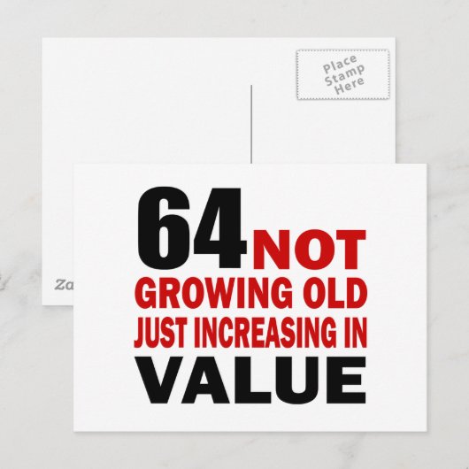 64 Een verjaardag die alleen maar groeit Briefkaart (Voorkant / Achterkant)