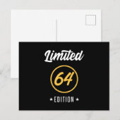 64 en weefsels uitnodiging briefkaart (Voorkant / Achterkant)