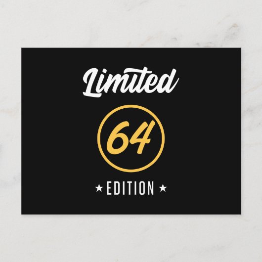 64 en weefsels uitnodiging briefkaart (Voorkant)