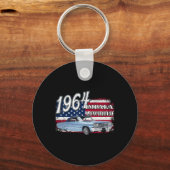 64 Impala Lowrider SS 4th of July Amerikaans Sleutelhanger (Voorkant)