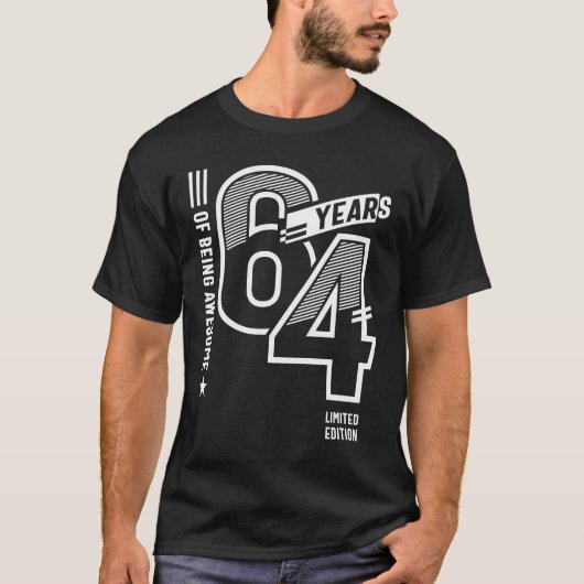 64 jaar Geweldige - 64 jaar geboortedag T-shirt (Voorkant)