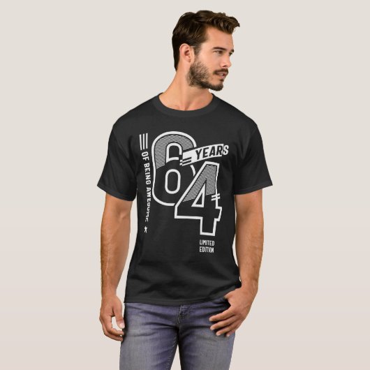 64 jaar Geweldige - 64 jaar geboortedag T-shirt (Voorkant volledig)