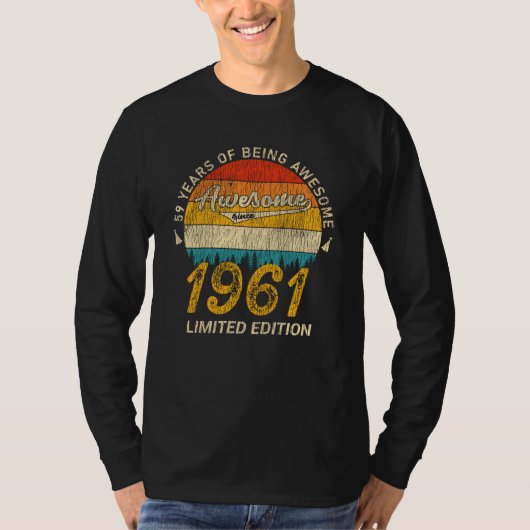 64 jaar oud 1961 Retro Geweldige 64e verjaardag ca T-shirt (Voorkant)