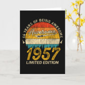 64 jaar oud dag 1957 Geweldige sinds 64 september  Kaart (Gele Bloem)