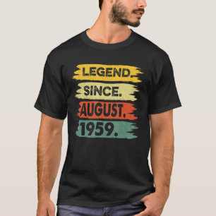 64 jaar oude legende sinds augustus 1959 64e geboo t-shirt