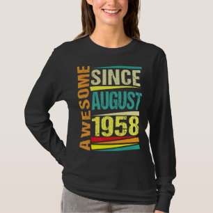 64 jaar oude leggende sinds augustus 1958 64e gebo t-shirt