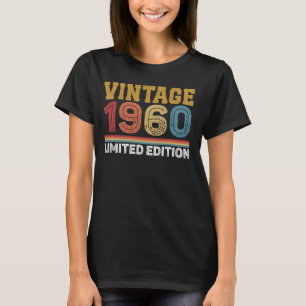 64 jaar oude Vintage 1960 Limited Edition 64th Bir T-shirt