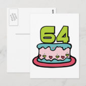 64 jaar oude vogelbeker briefkaart (Voorkant / Achterkant)