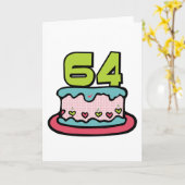 64 jaar oude vogelbeker kaart (Gele Bloem)