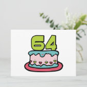 64 jaar oude vogelbeker kaart (Staand voorkant)