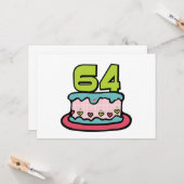 64 jaar oude vogelbeker kaart (Voorkant / Achterkant in situ)