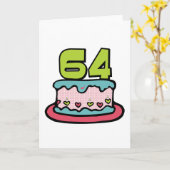 64 jaar oude vogelbeker kaart (Gele Bloem)
