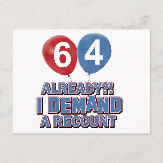 64-jarige design briefkaart (Voorkant)