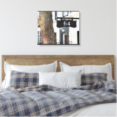 64 New York City Brownstone Upper West Side NYC Canvas Afdruk (Insitu (Slaapkamer))