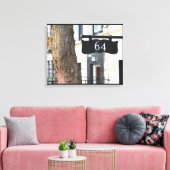 64 New York City Brownstone Upper West Side NYC Canvas Afdruk (Insitu (Woonkamer))