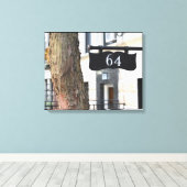 64 New York City Brownstone Upper West Side NYC Canvas Afdruk (Insitu (Houten vloer))