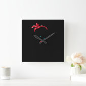 64.Nucleaire ingenieur Rosie De Riv Vierkante Klok (Huis)