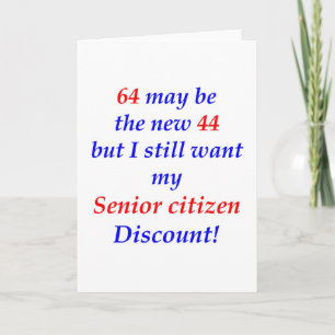 64 Senior Burger Kaart