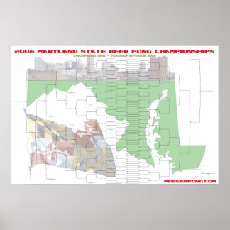 64-team, dubbele eliminatie toernooi steun poster