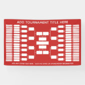 64 Team - Tournament Bracket - kan kleur verandere Spandoek (Horizontaal)