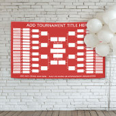 64 Team - Tournament Bracket - kan kleur verandere Spandoek