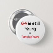 64 Tortoise-jaren Ronde Button 5,7 Cm (Voorkant /achterkant)