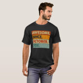 64 Years Old 64th Birthday Awesome Since October T-shirt (Voorkant volledig)