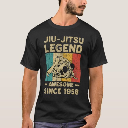 64 Years Old BJJ Jiu Jitsu Legend Awesome Since 19 T-shirt (Voorkant)