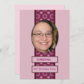 64e Afbeelding en naam van de verjaardagspartij Kaart (Voorkant / Achterkant)