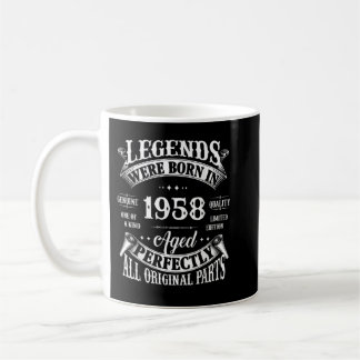 64e geboortedag T-shirt  legenden geboren in 1958  Koffiemok