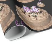 64e Gelukkige Verjaardagstaart 64 Jaar Oud Cadeaupapier (Rol Hoek)