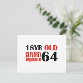 64e jaar oude design briefkaart (Staand voorkant)