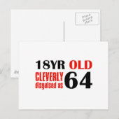 64e jaar oude design briefkaart (Voorkant / Achterkant)
